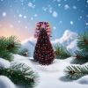 Christmas tree, artificial pine needle decorative tree, 180cm iron frame base, indoor living room festival decoration details Picture